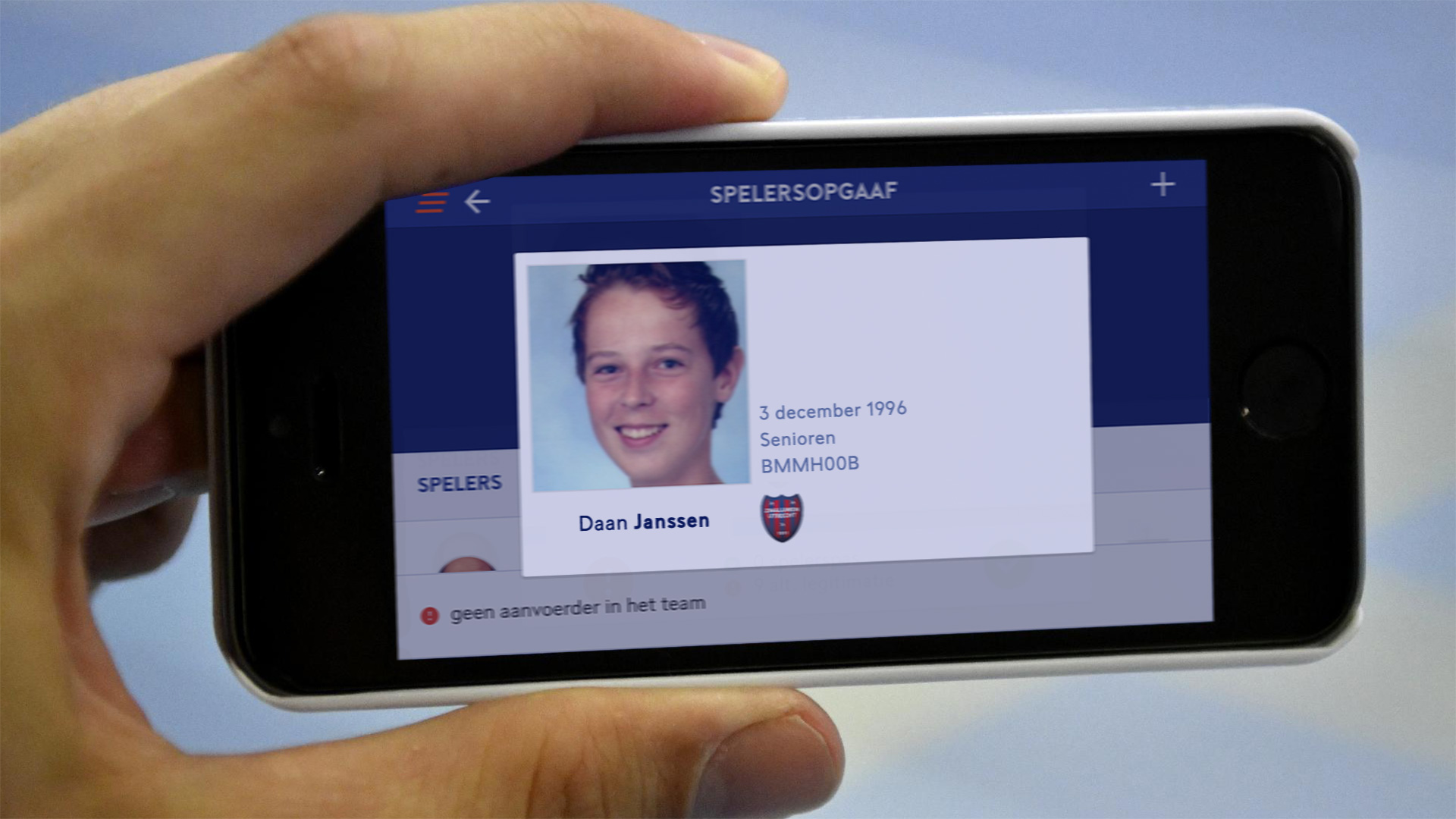 Zorg uiterlijk 31 oktober voor een actuele pasfoto op je spelerspas