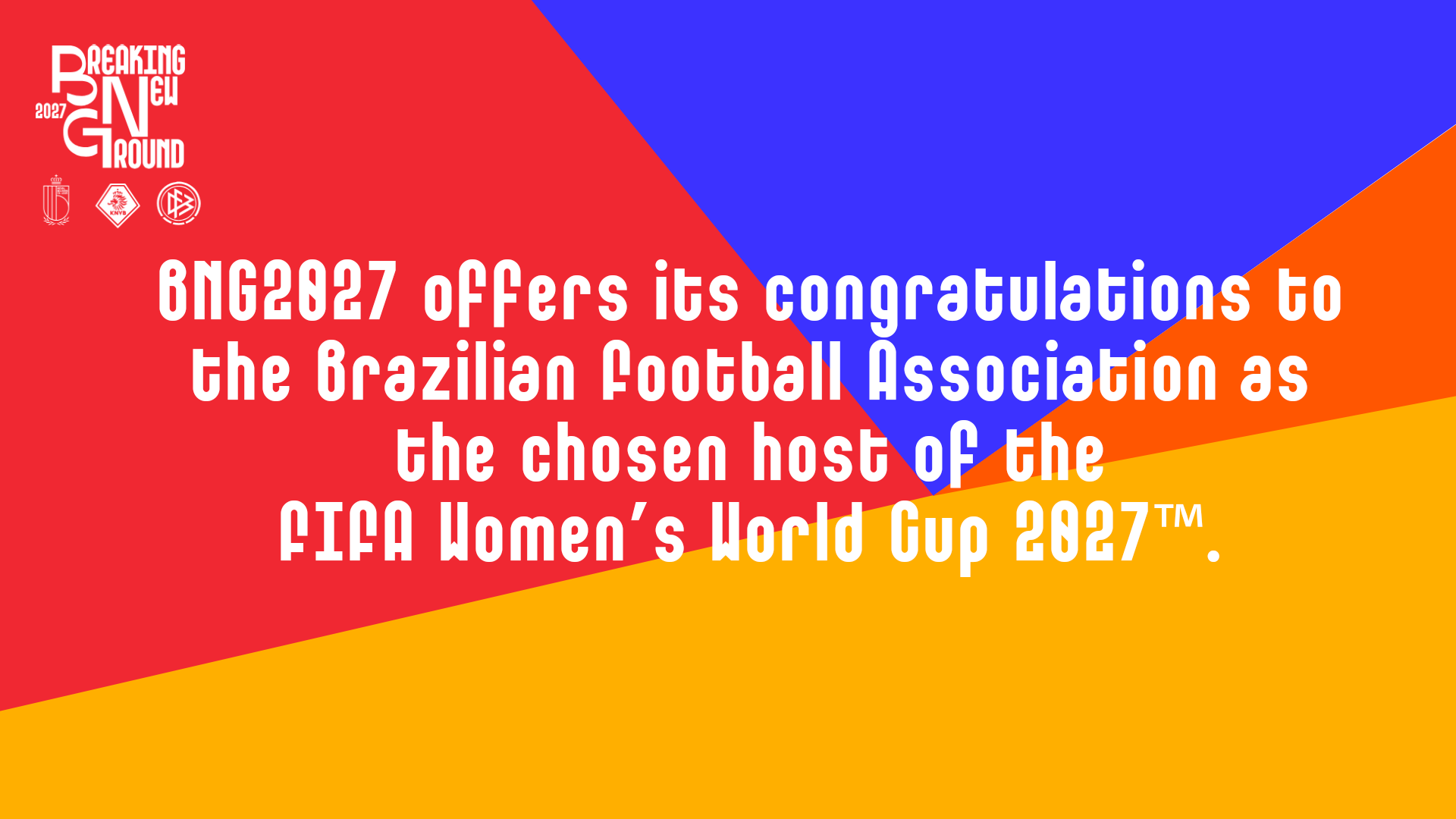 BNG2027 grijpt naast Women's World Cup 2027