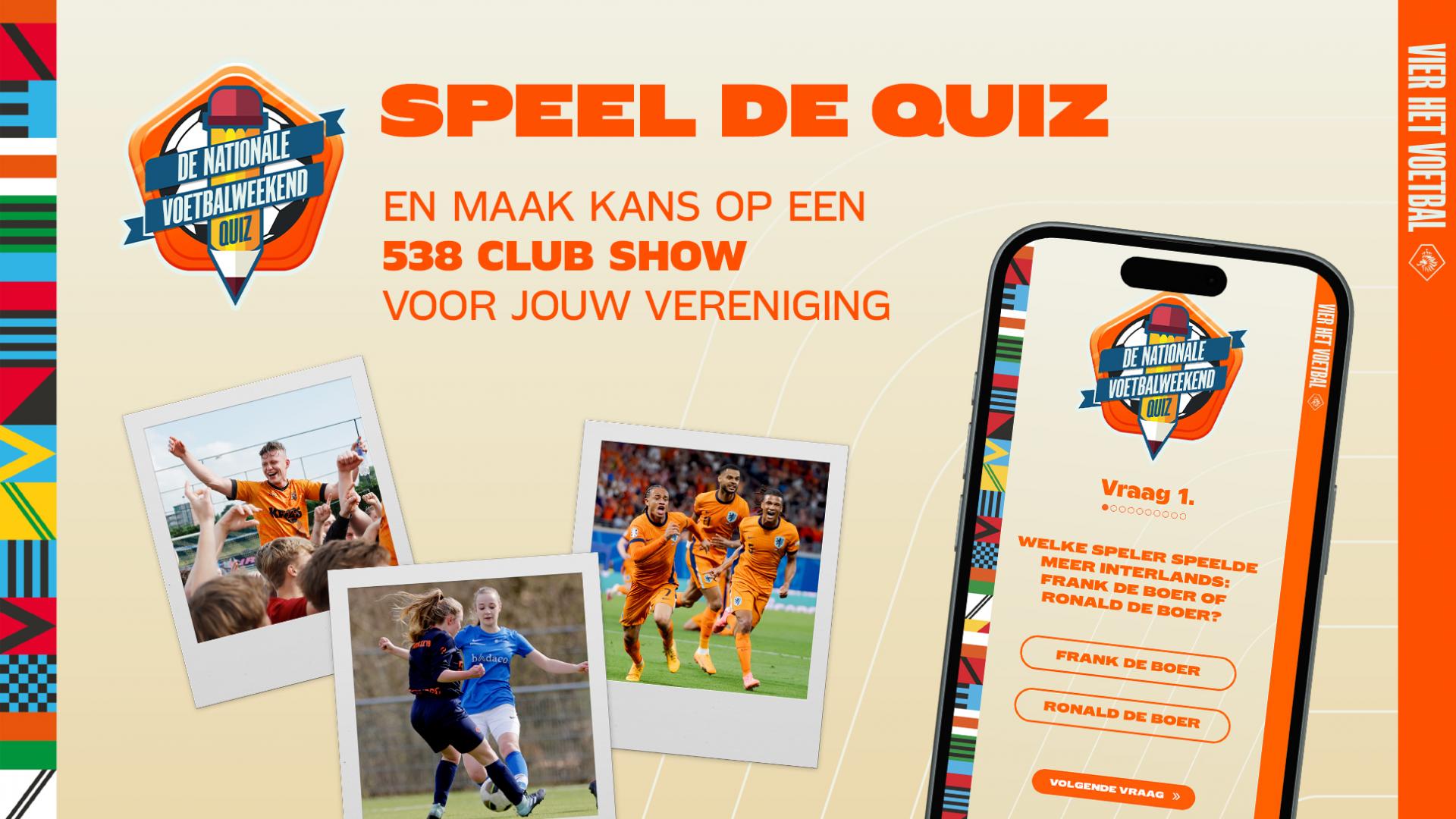 Win prijzen met De Nationale Voetbalweekend Quiz
