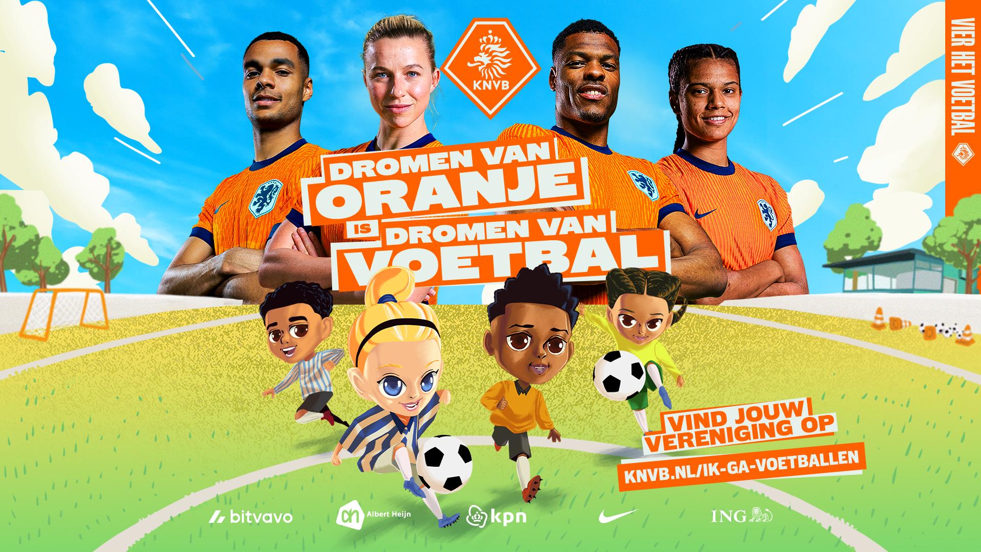 Oranje-sterren roepen kinderen op: Kom ook voetballen!