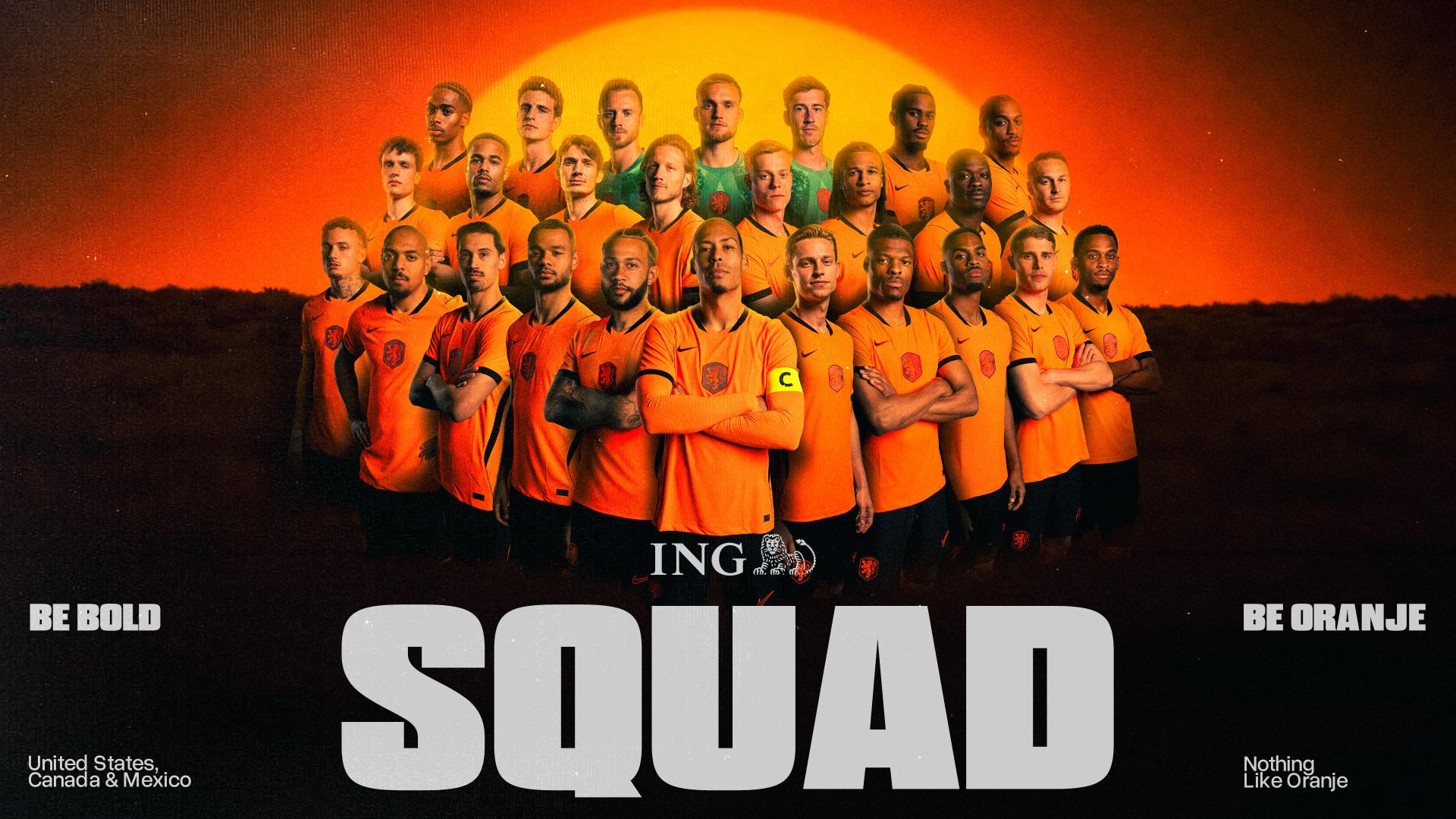 Dit is de selectie van Oranje (m) voor het WK 2026