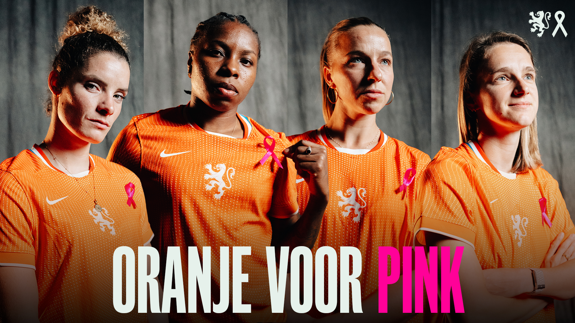 Oranje voor Pink: Nederlands elftal vraagt aandacht voor zelfonderzoek naar borstkanker
