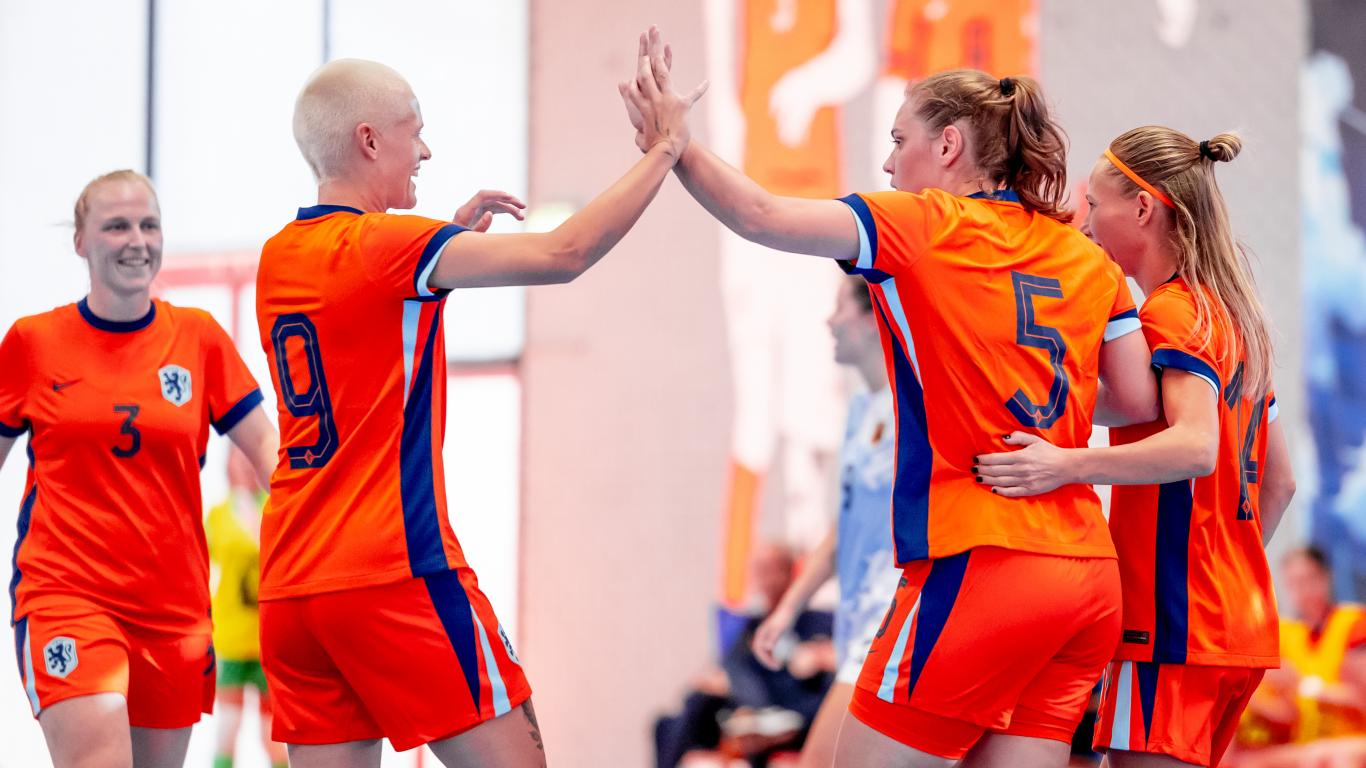 Monsterscore Oranje Futsal (v) tegen België in voorbereiding op WK
