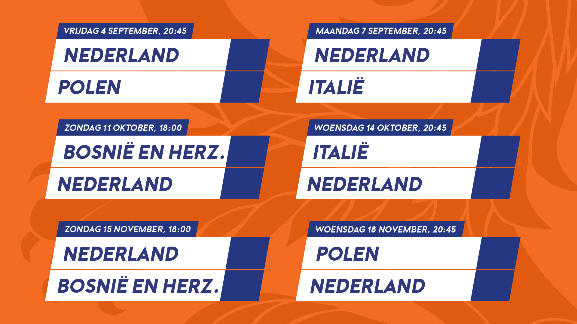 Aangepast speelschema Nations League bekend OnsOranje